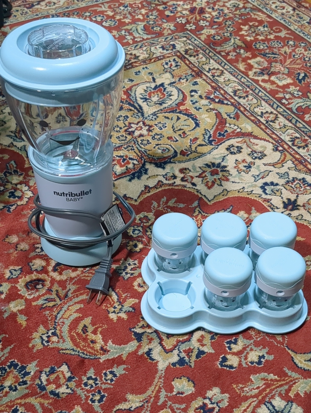 Nutribullet Baby Light Blue Baby Food Maker with Storage Set